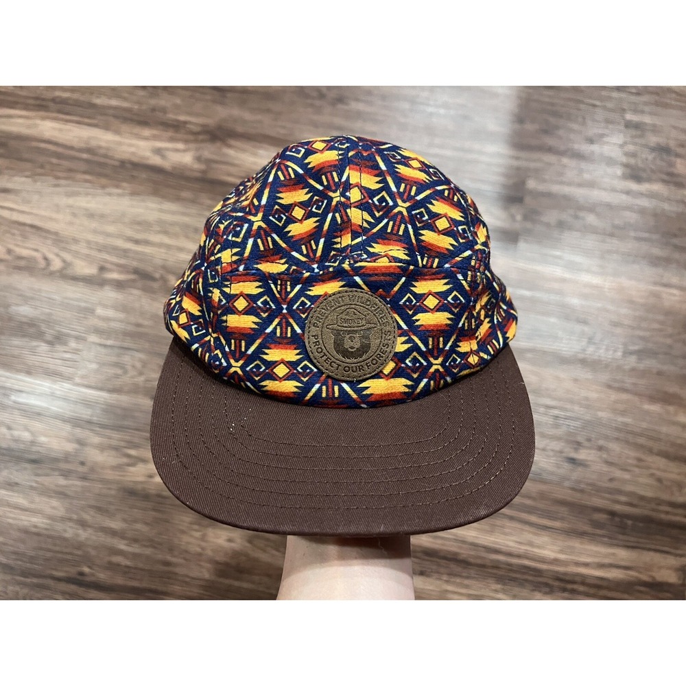 Smokey Bear MAD Engine Native American Pattern Felt 5-panel Strapback Camp Hat